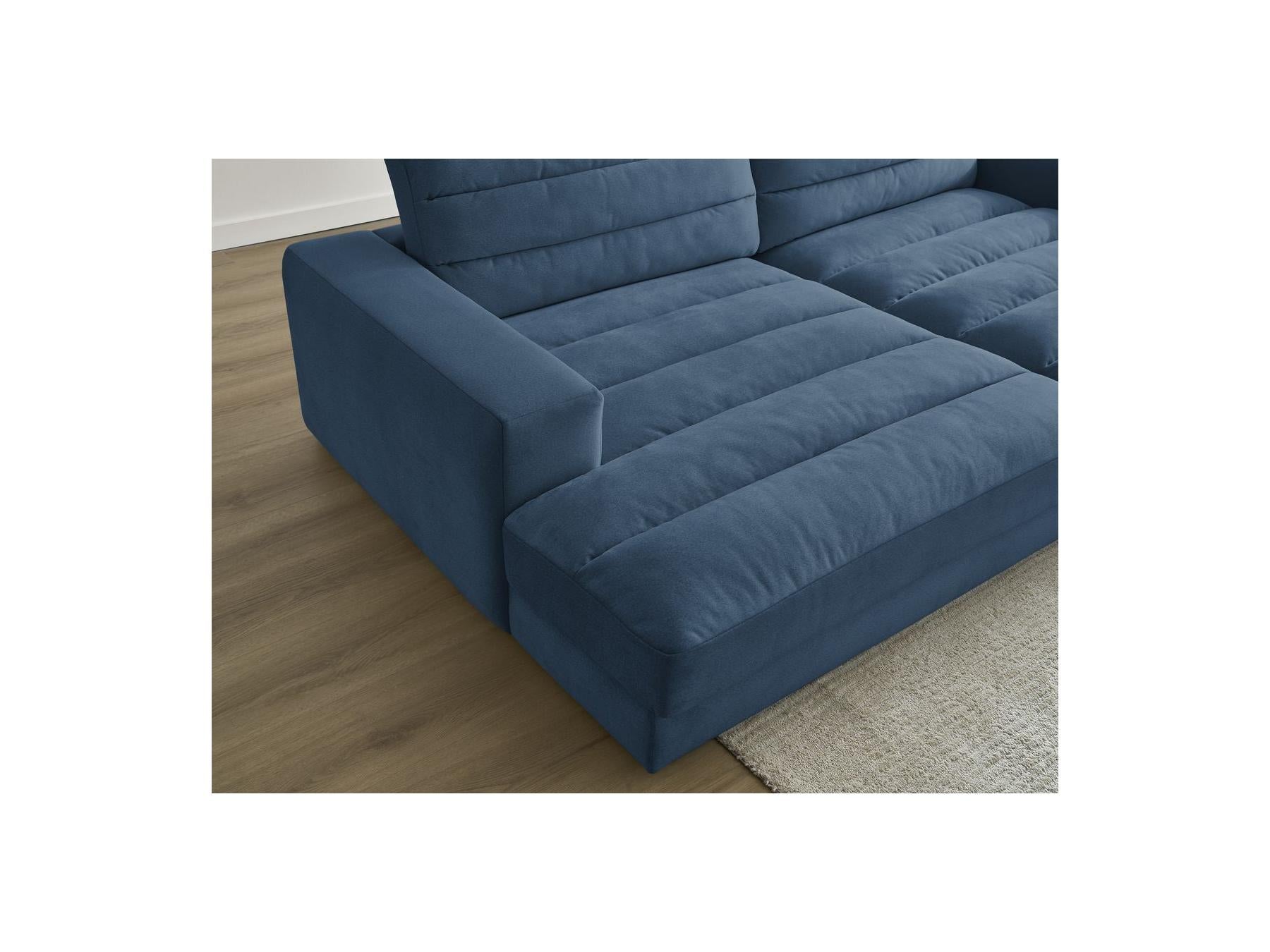 Sierra - Canapé Droit Fixe 4 Places Assise Profonde - Velours