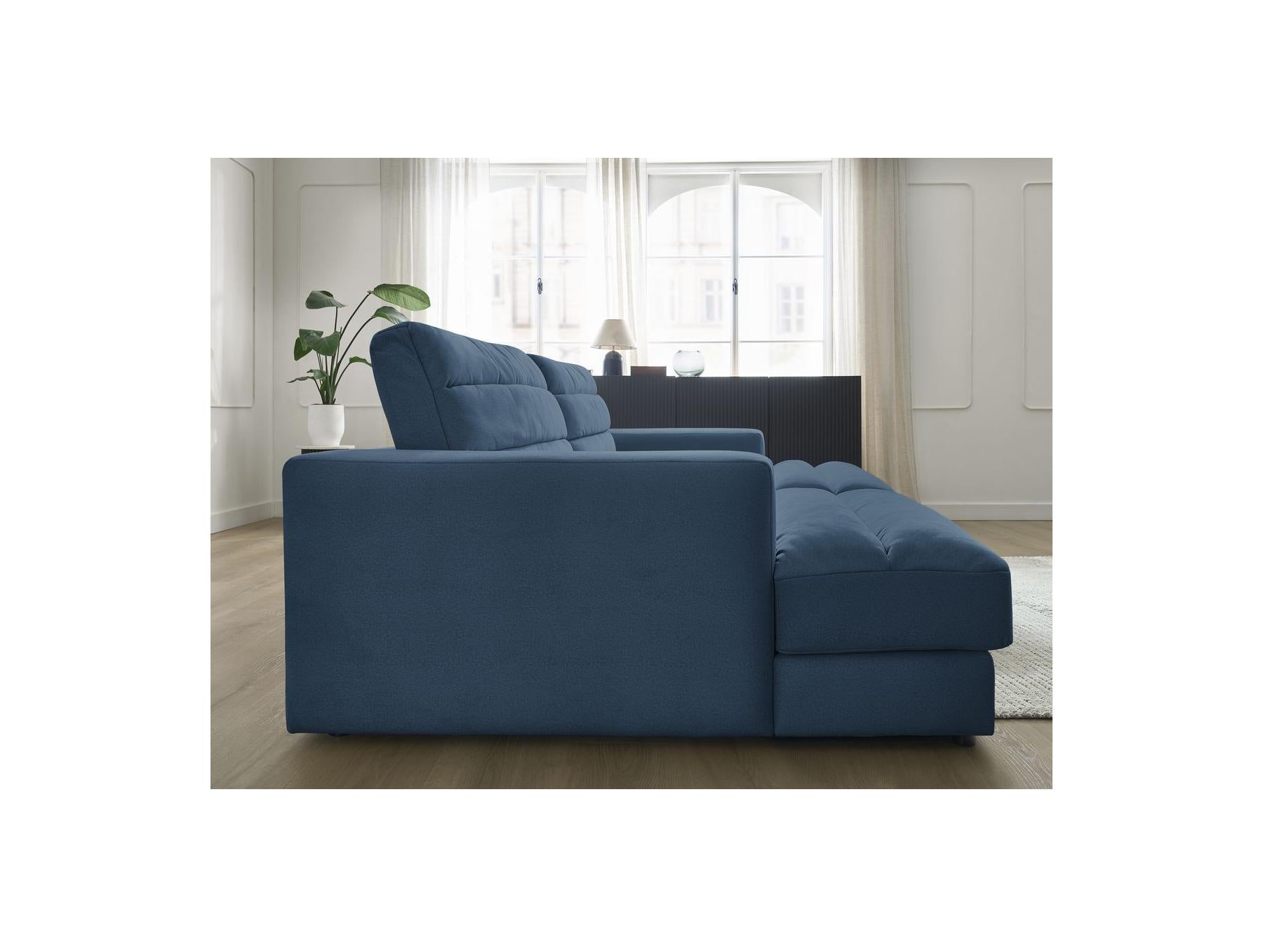 Sierra - Canapé Droit Fixe 4 Places Assise Profonde - Velours