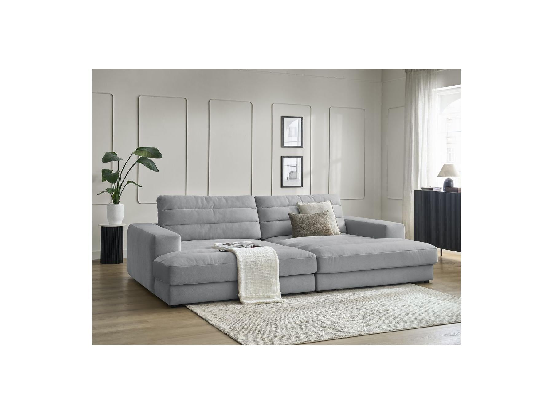 Sierra - Canapé Droit Fixe 4 Places Assise Profonde - Velours