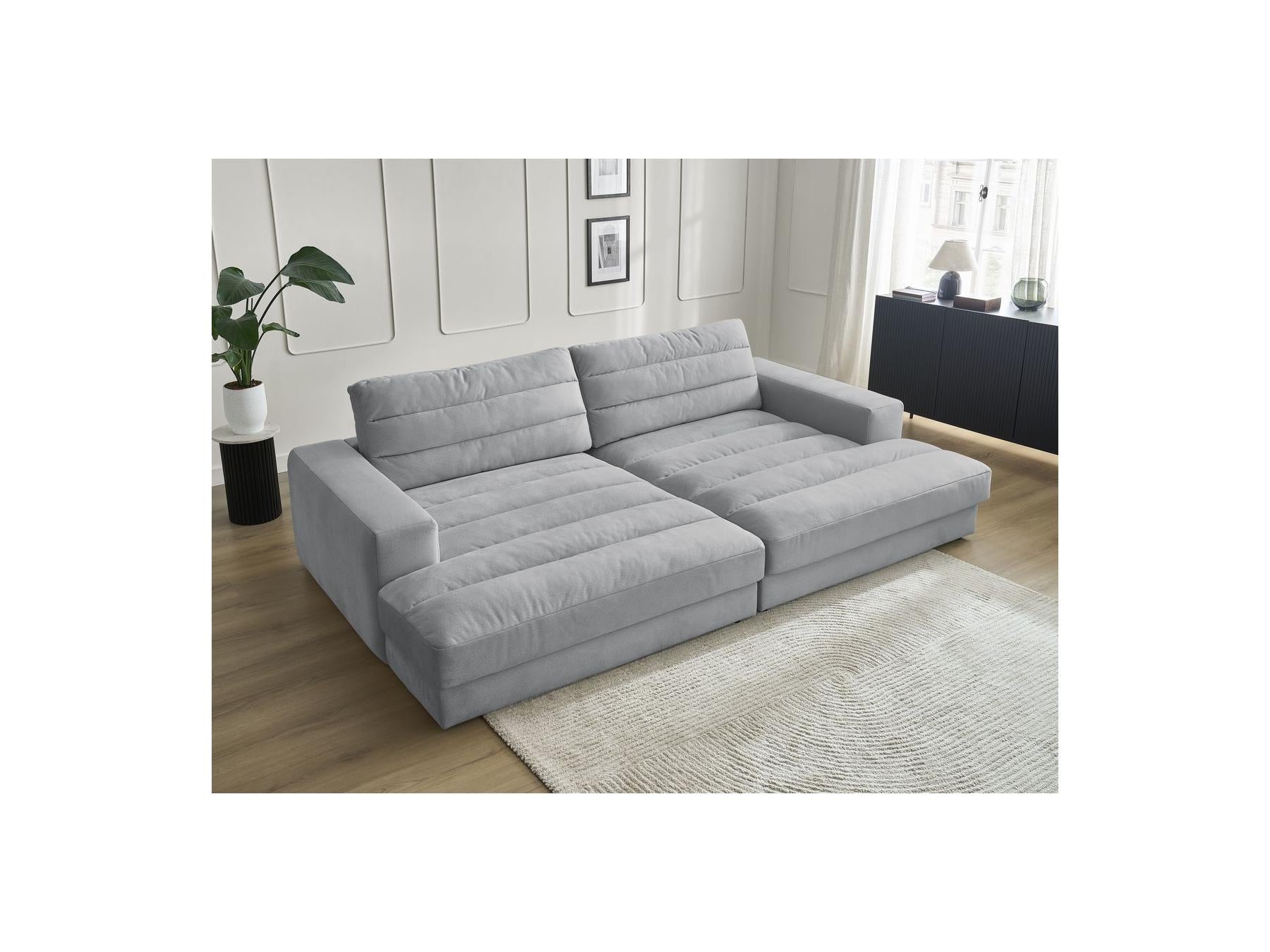 Sierra - Canapé Droit Fixe 4 Places Assise Profonde - Velours