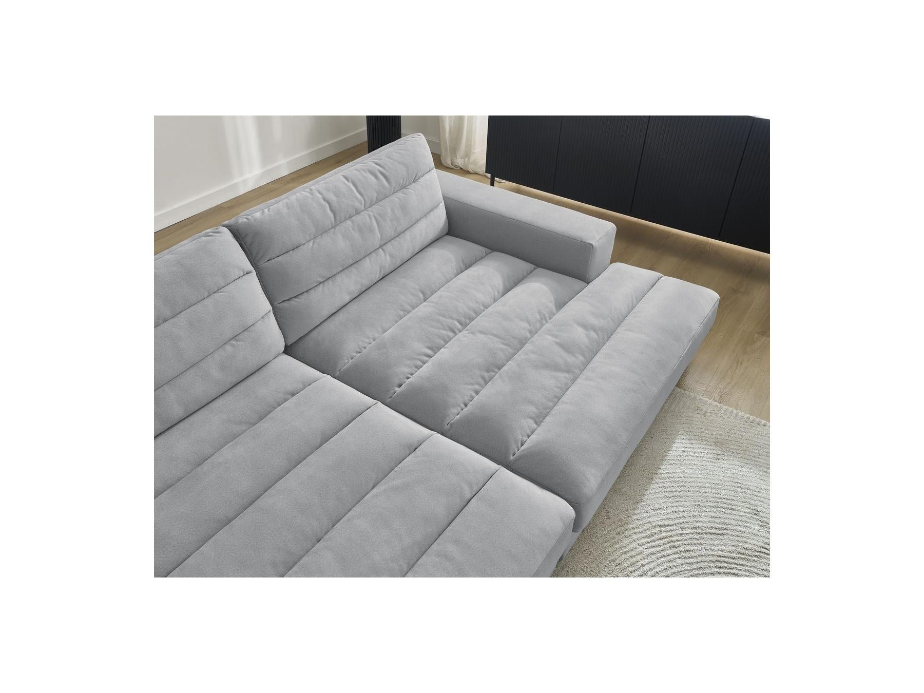Sierra - Canapé Droit Fixe 4 Places Assise Profonde - Velours