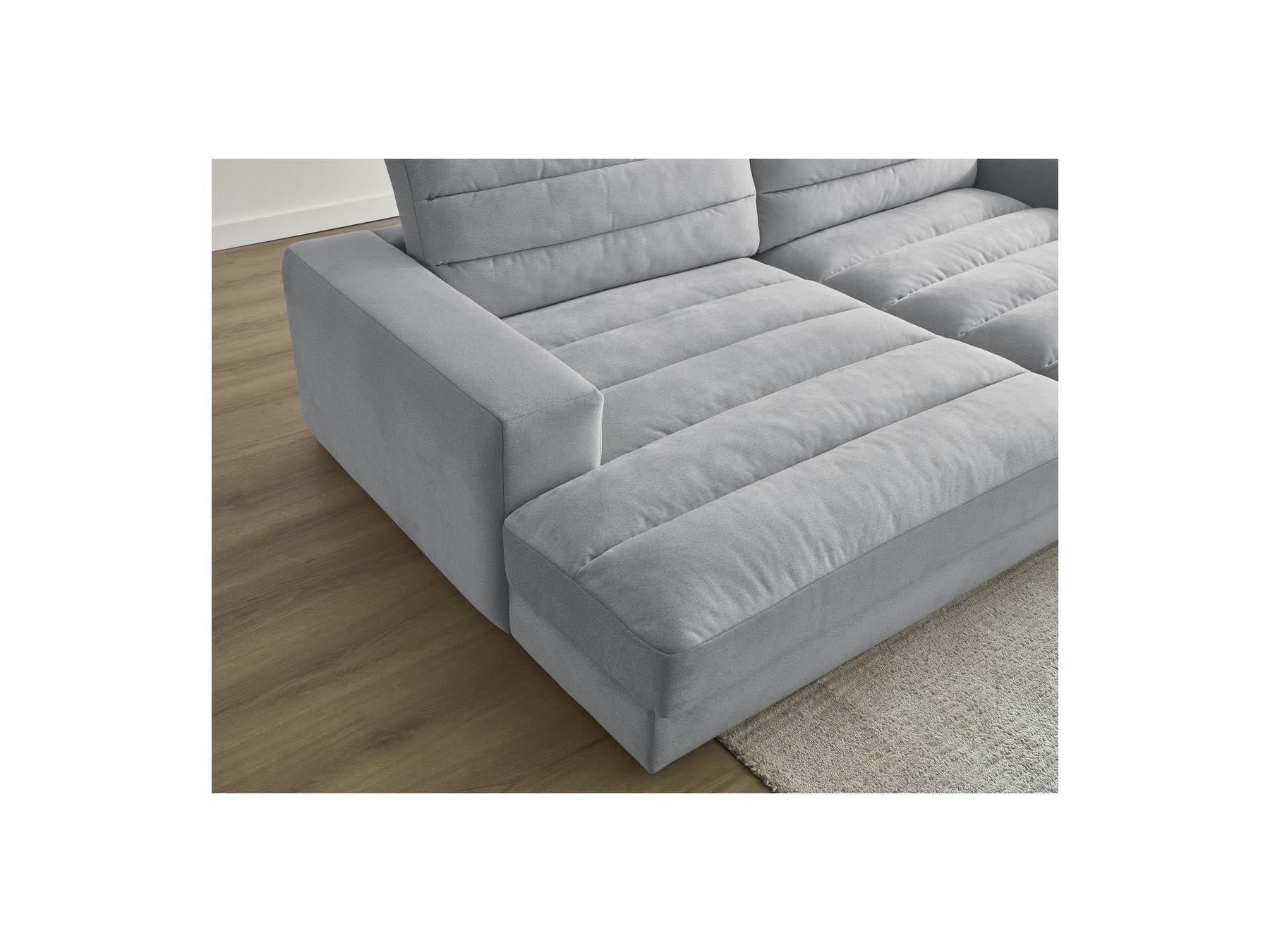 Sierra - Canapé Droit Fixe 4 Places Assise Profonde - Velours