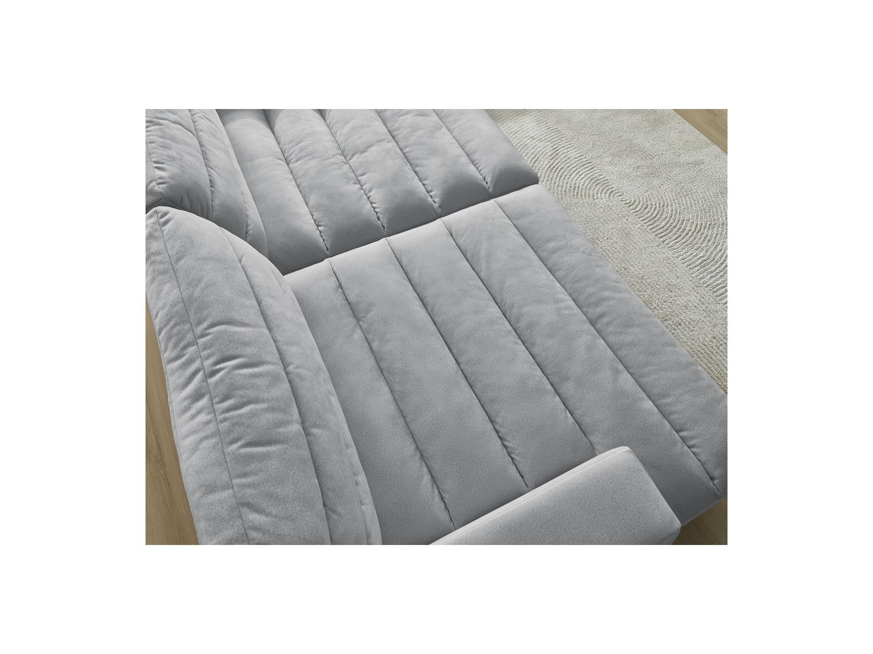 Sierra - Canapé Droit Fixe 4 Places Assise Profonde - Velours