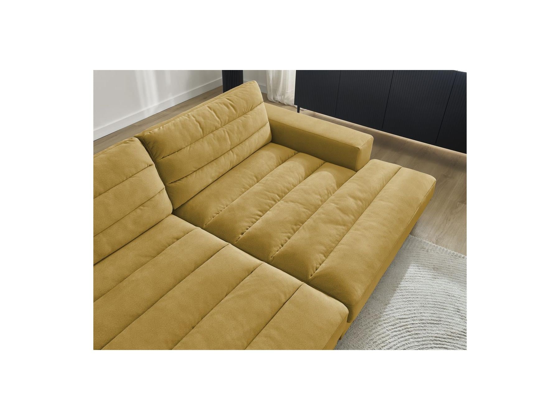 Sierra - Canapé Droit Fixe 4 Places Assise Profonde - Velours