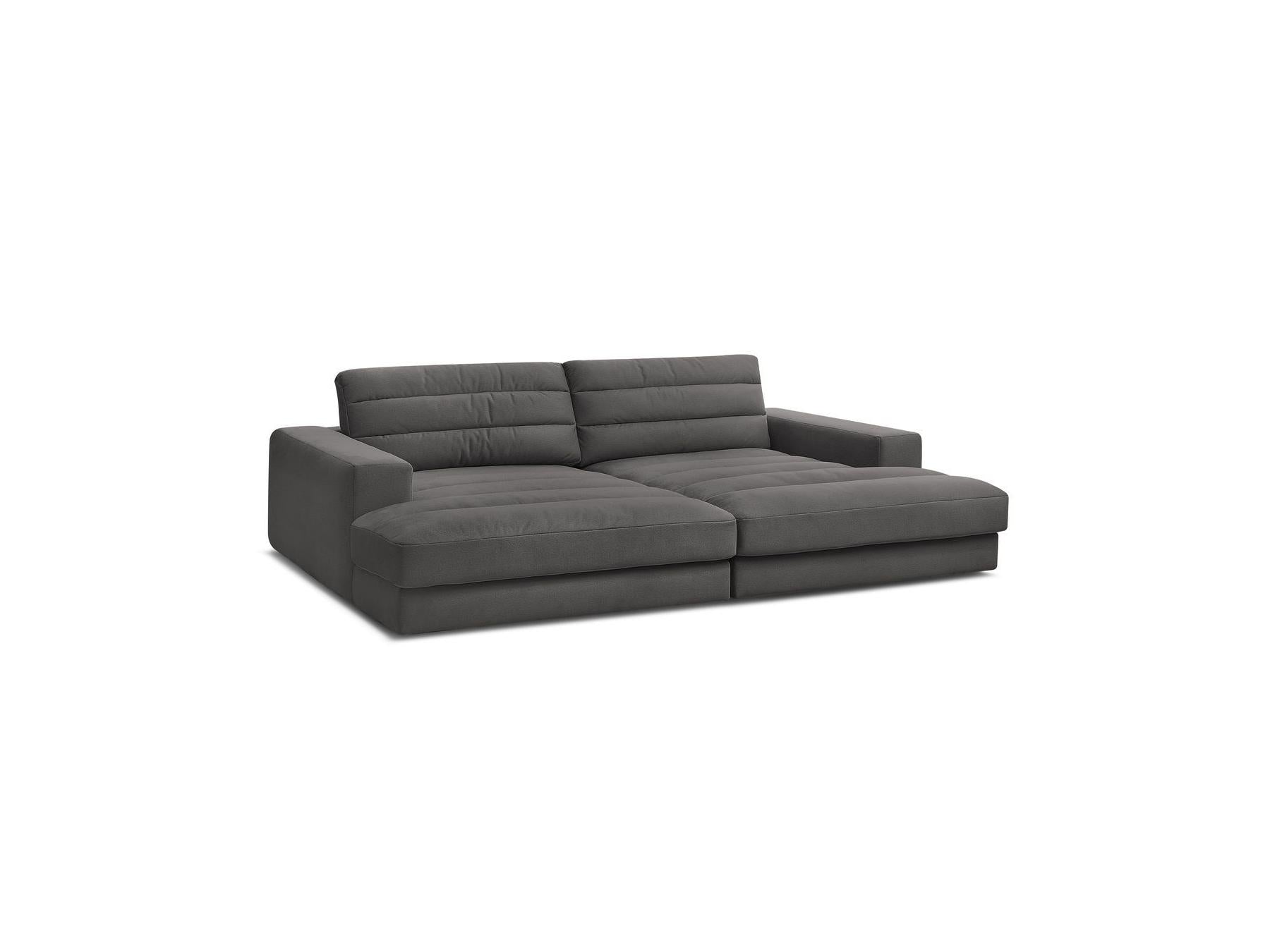 Sierra - Canapé Droit Fixe 4 Places Assise Profonde - Velours