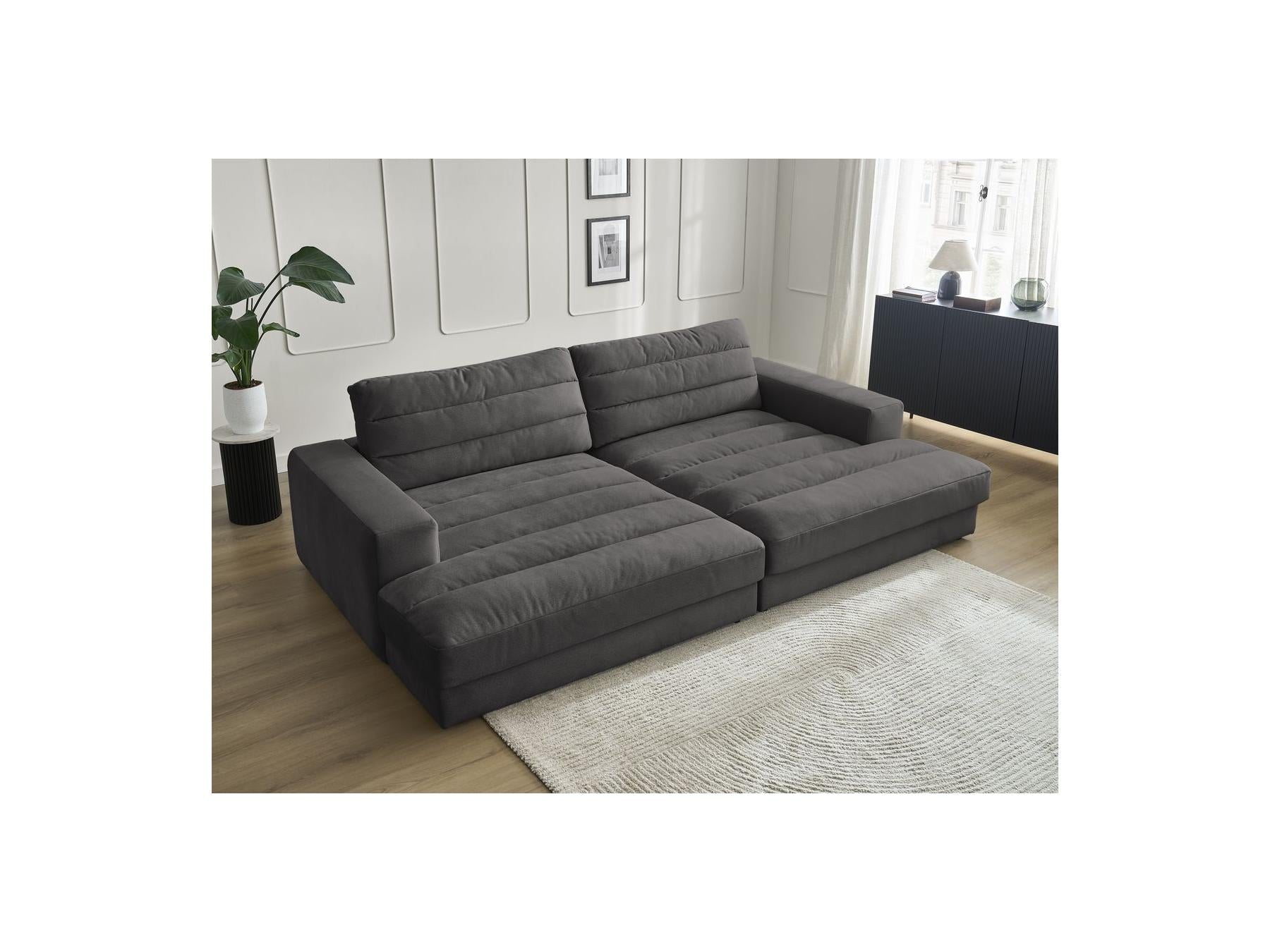 Sierra - Canapé Droit Fixe 4 Places Assise Profonde - Velours