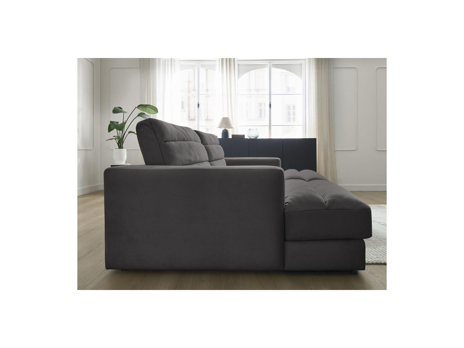 Sierra - Canapé Droit Fixe 4 Places Assise Profonde - Velours
