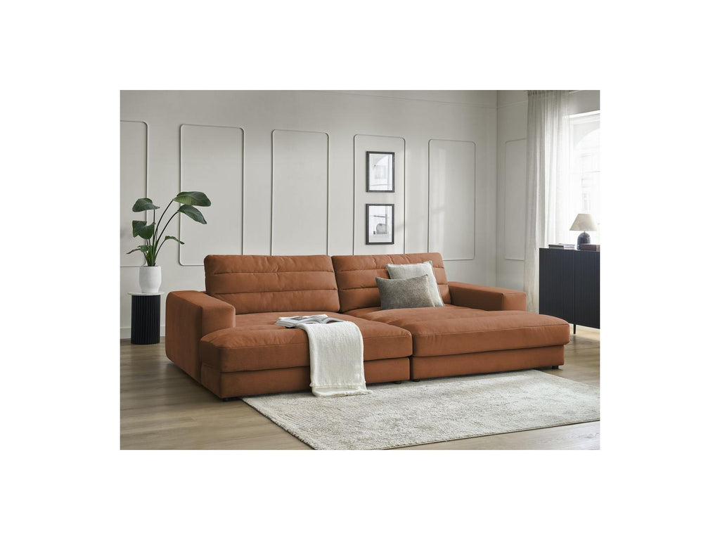 Sierra - Canapé Droit Fixe 4 Places Assise Profonde - Velours