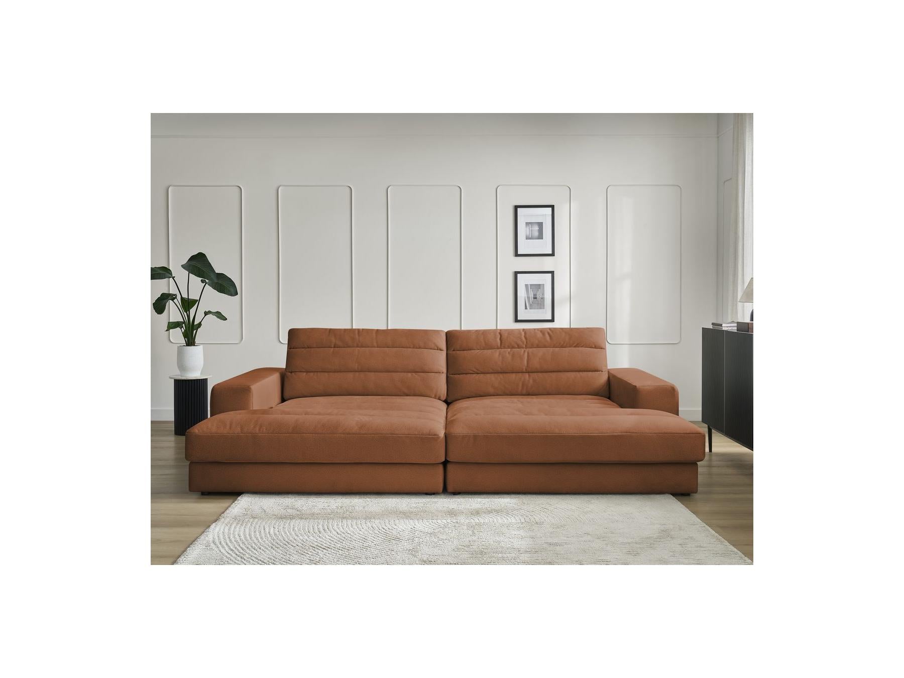 Sierra - Canapé Droit Fixe 4 Places Assise Profonde - Velours