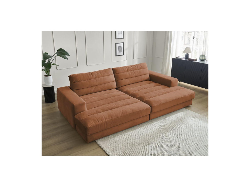 Sierra - Canapé Droit Fixe 4 Places Assise Profonde - Velours
