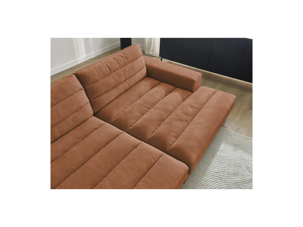Sierra - Canapé Droit Fixe 4 Places Assise Profonde - Velours