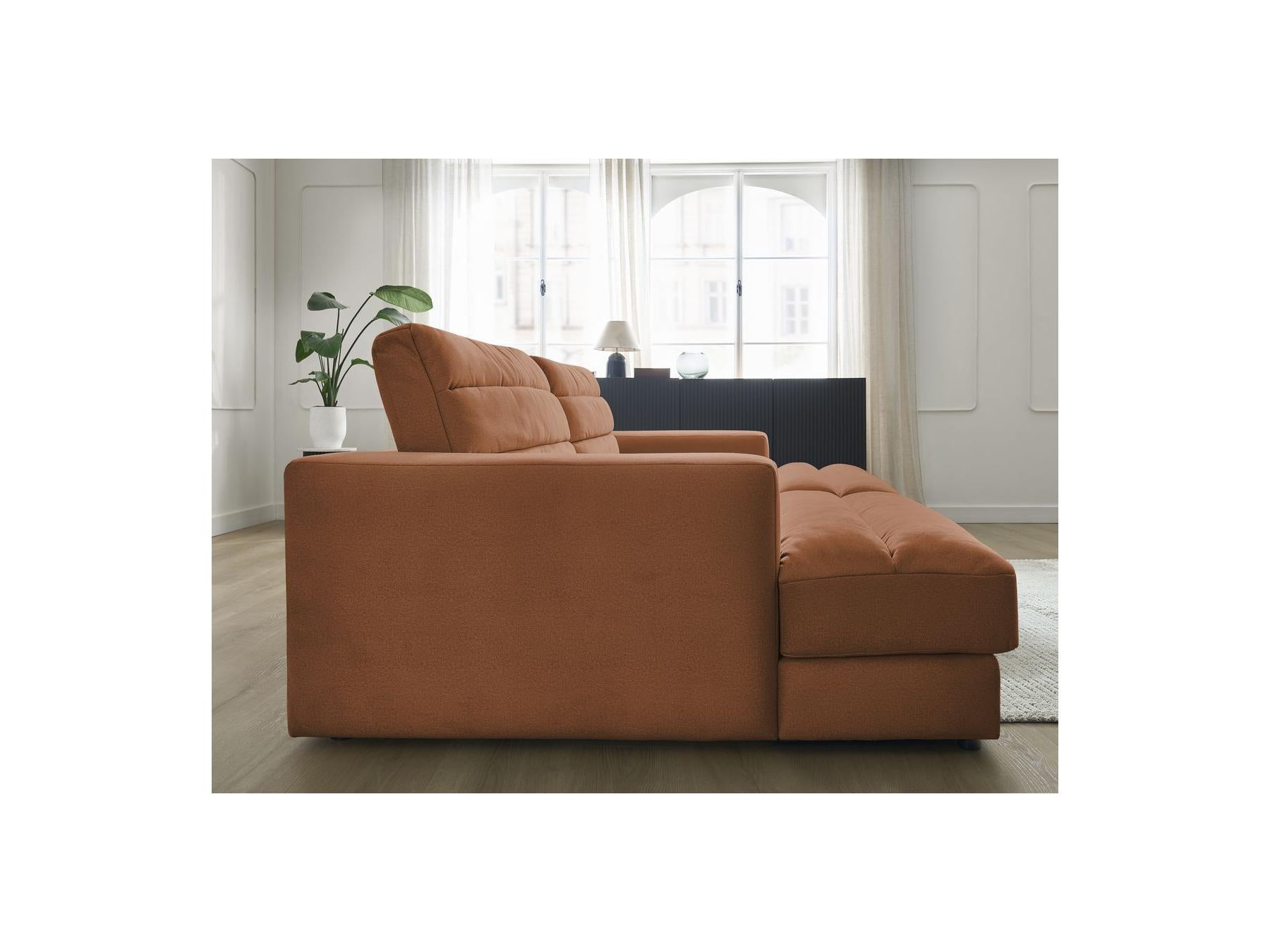 Sierra - Canapé Droit Fixe 4 Places Assise Profonde - Velours