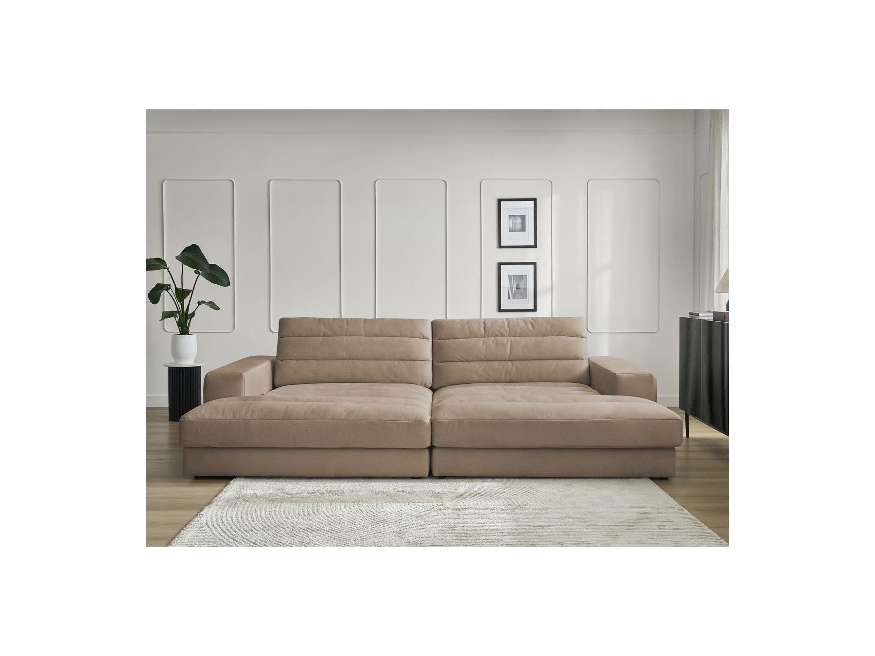 Sierra - Canapé Droit Fixe 4 Places Assise Profonde - Velours