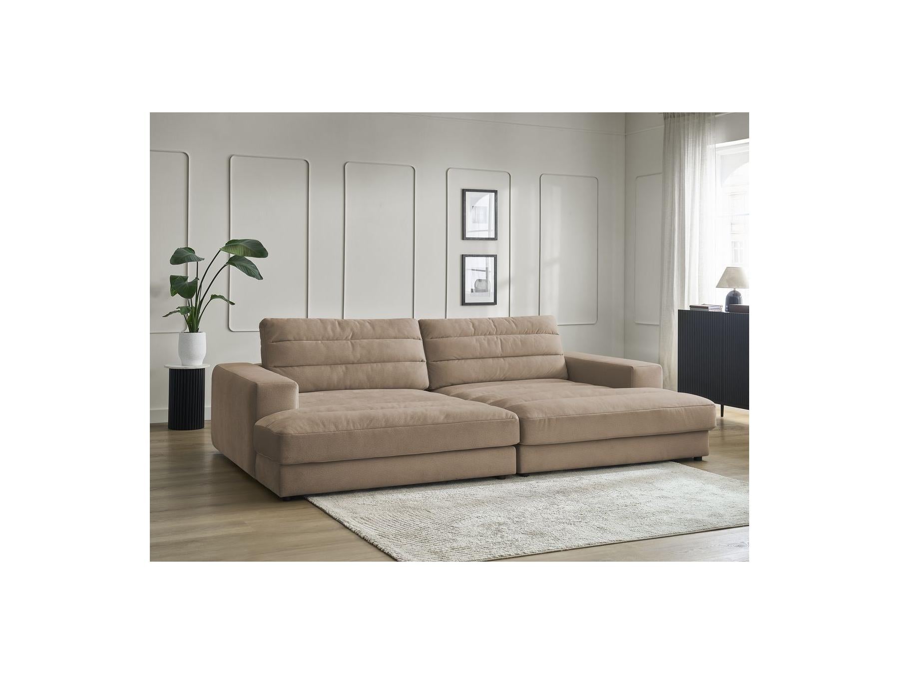 Sierra - Canapé Droit Fixe 4 Places Assise Profonde - Velours