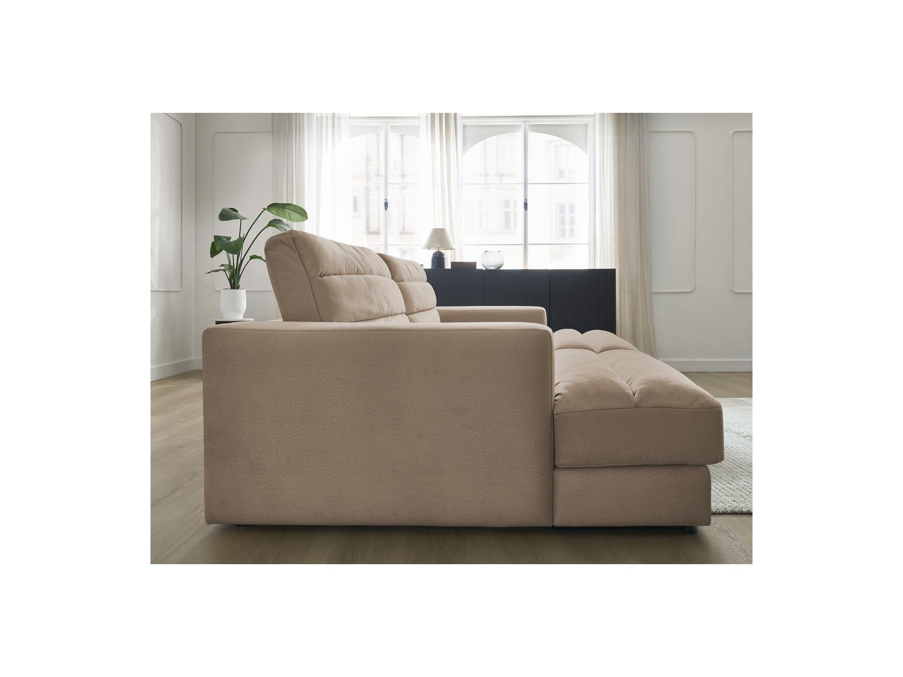 Sierra - Canapé Droit Fixe 4 Places Assise Profonde - Velours