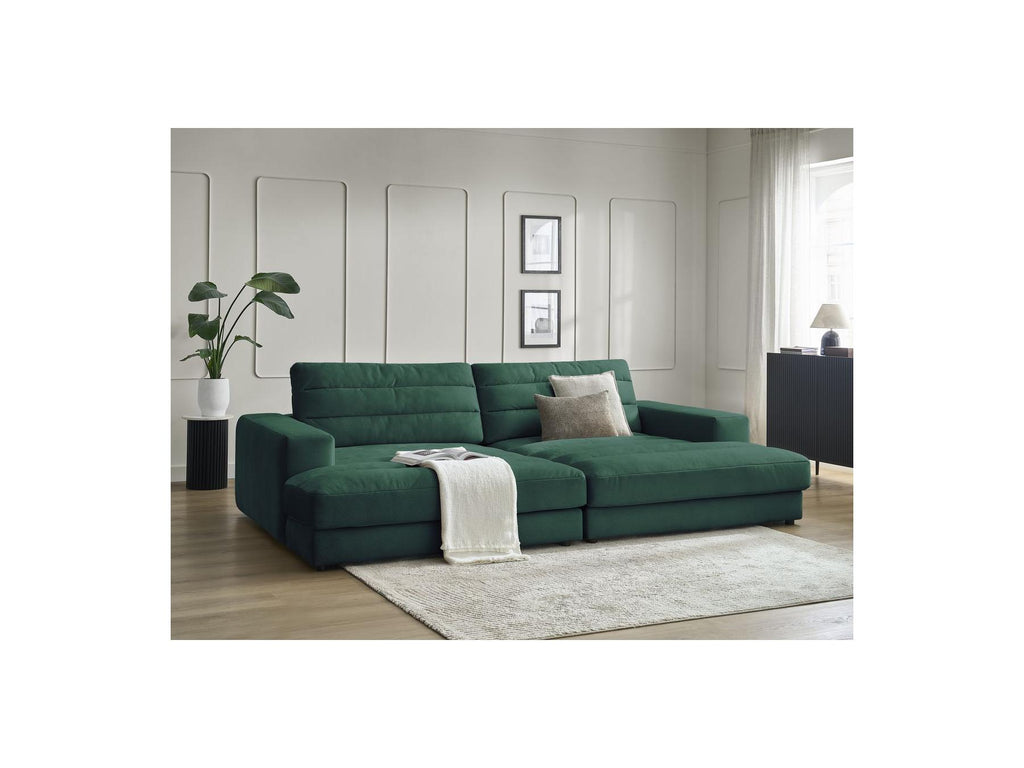 Sierra - Canapé Droit Fixe 4 Places Assise Profonde - Velours