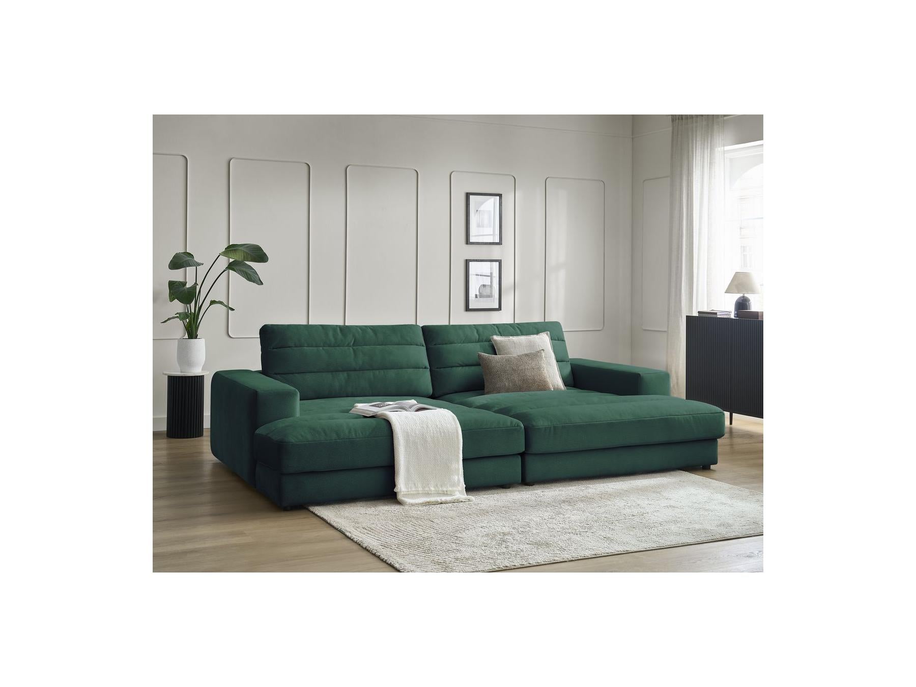 Sierra - Canapé Droit Fixe 4 Places Assise Profonde - Velours