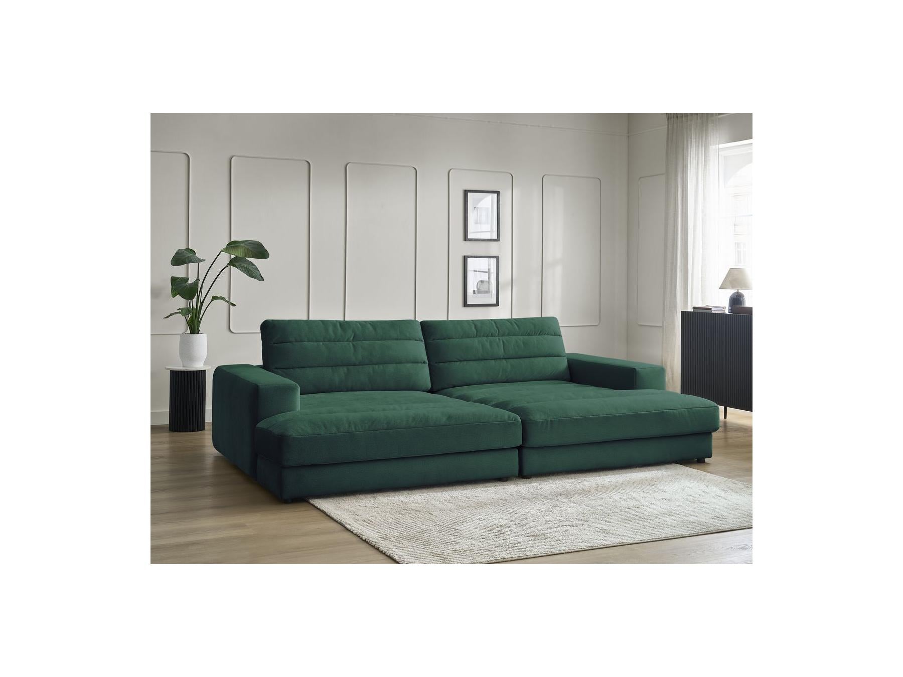 Sierra - Canapé Droit Fixe 4 Places Assise Profonde - Velours