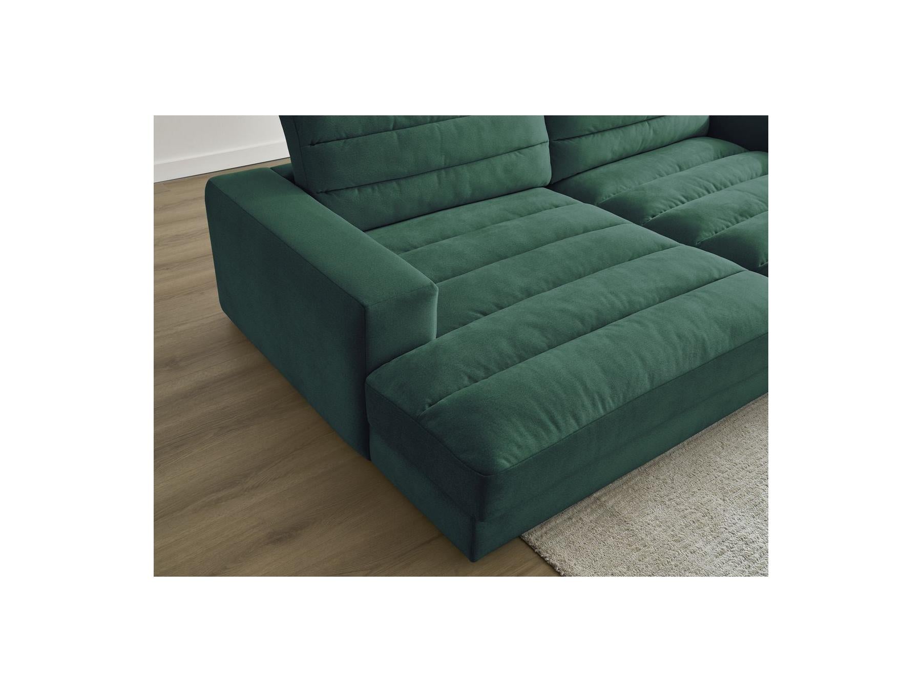 Sierra - Canapé Droit Fixe 4 Places Assise Profonde - Velours