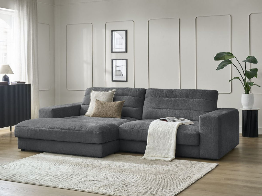 Sierra - Fixed Corner Sofa - Textured Fabric - Left-Hand Corner