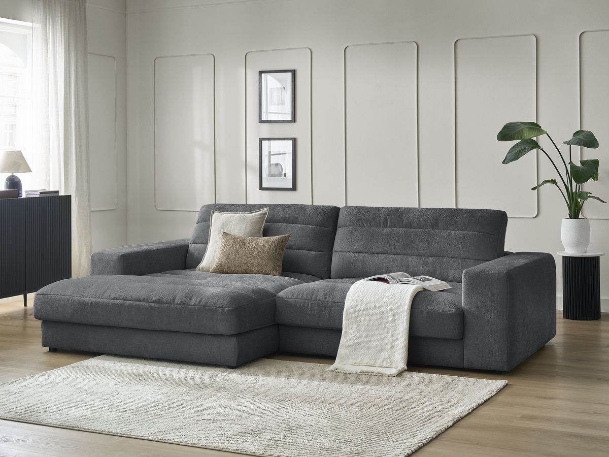Sierra - Fixed Corner Sofa - Textured Fabric - Left-Hand Corner