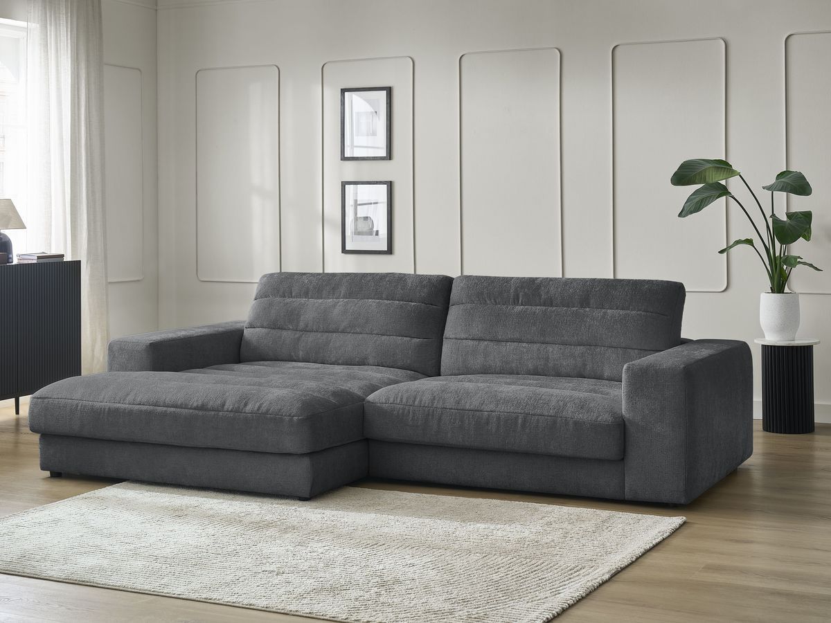 Sierra - Fixed Corner Sofa - Textured Fabric - Left-Hand Corner