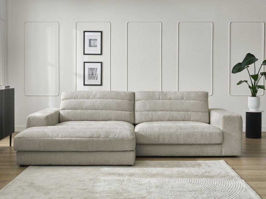 Sierra - Fixed Corner Sofa - Textured Fabric - Left-Hand Corner