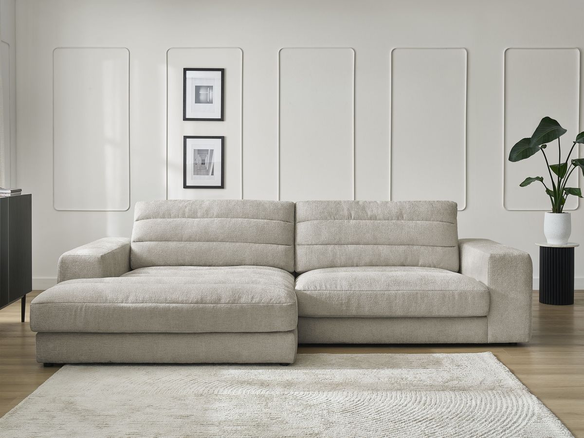 Sierra - Fixed Corner Sofa - Textured Fabric - Left-Hand Corner