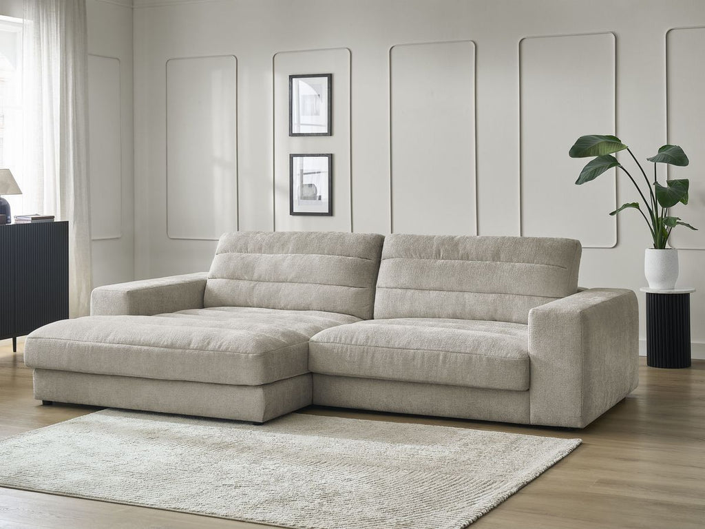 Sierra - Fixed Corner Sofa - Textured Fabric - Left-Hand Corner