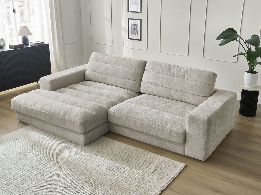 Sierra - Fixed Corner Sofa - Textured Fabric - Left-Hand Corner