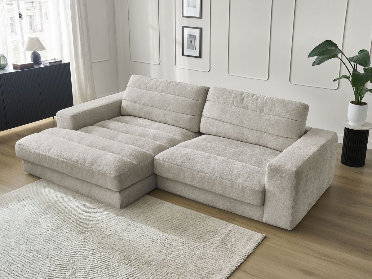 Sierra - Fixed Corner Sofa - Textured Fabric - Left-Hand Corner