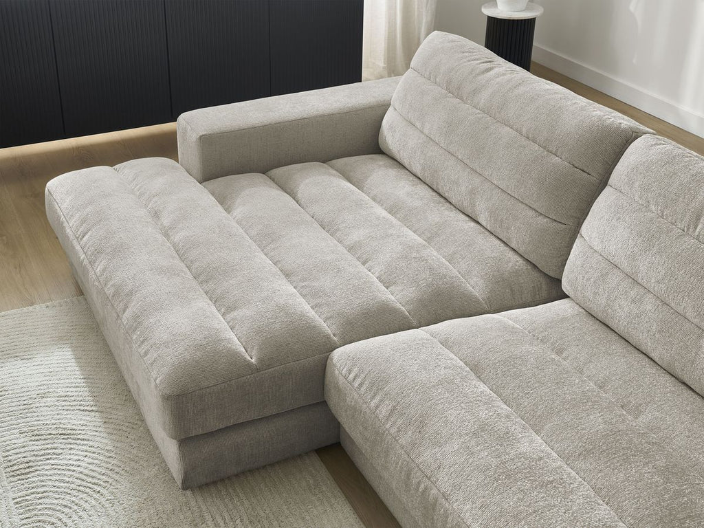 Sierra - Fixed Corner Sofa - Textured Fabric - Left-Hand Corner