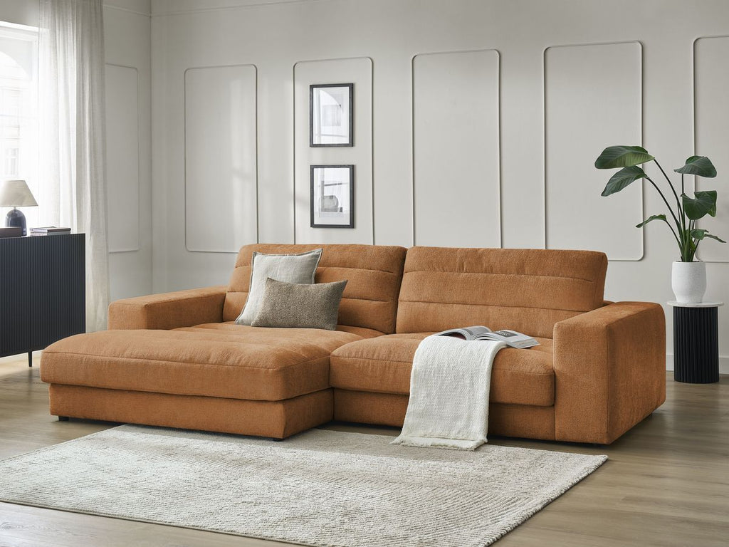 Sierra - Fixed Corner Sofa - Textured Fabric - Left-Hand Corner