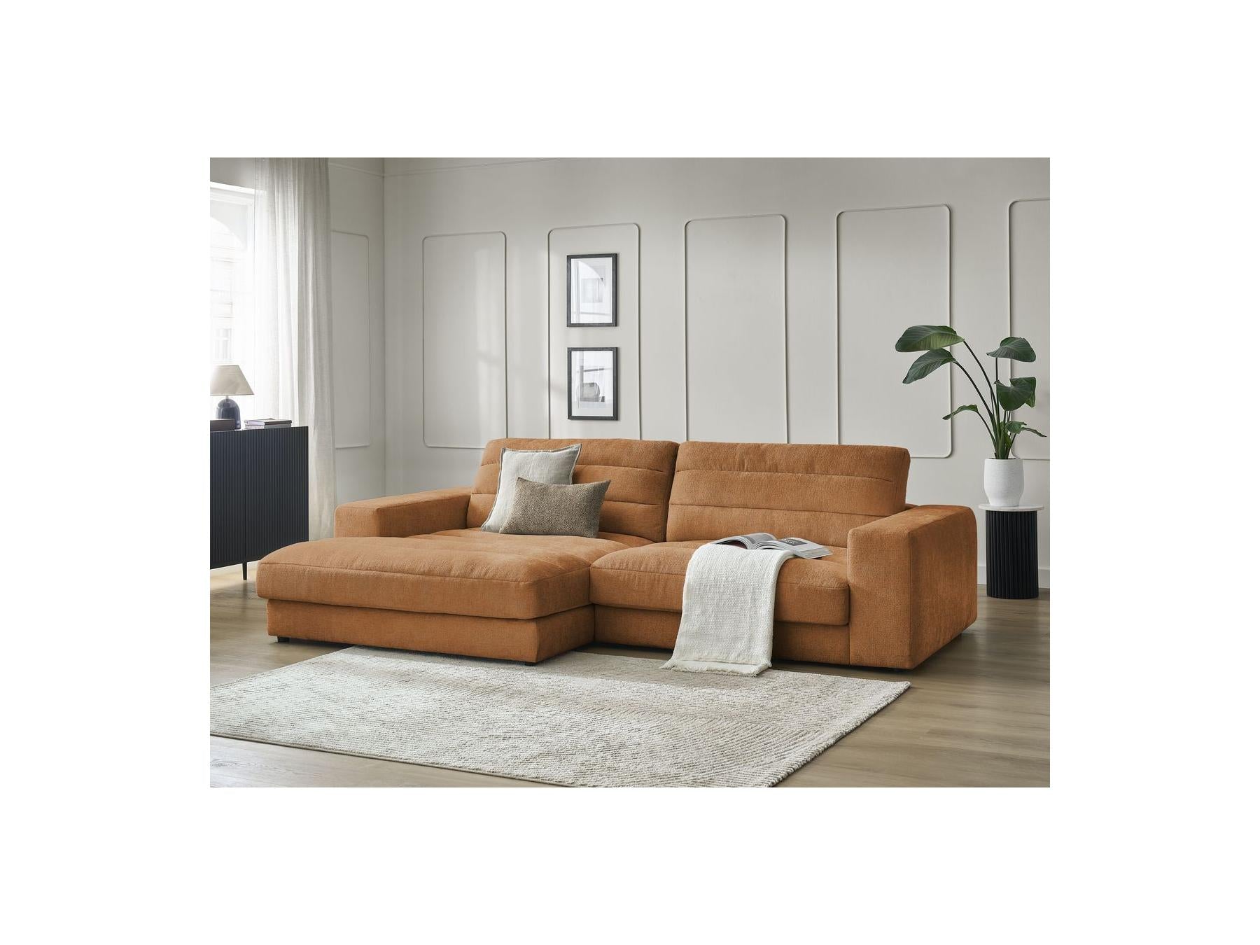 Sierra - Fixed Corner Sofa - Textured Fabric - Left-Hand Corner