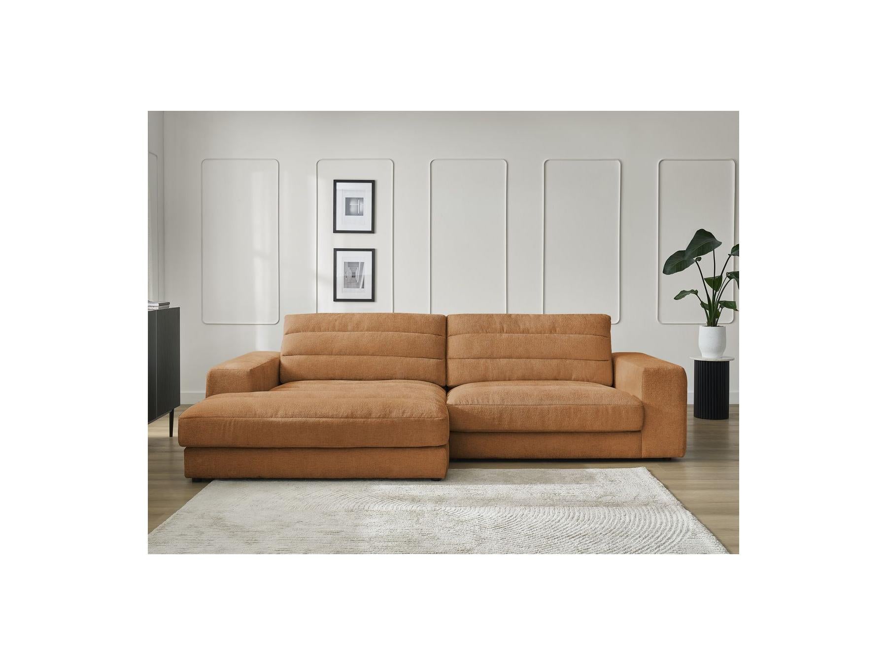 Sierra - Fixed Corner Sofa - Textured Fabric - Left-Hand Corner