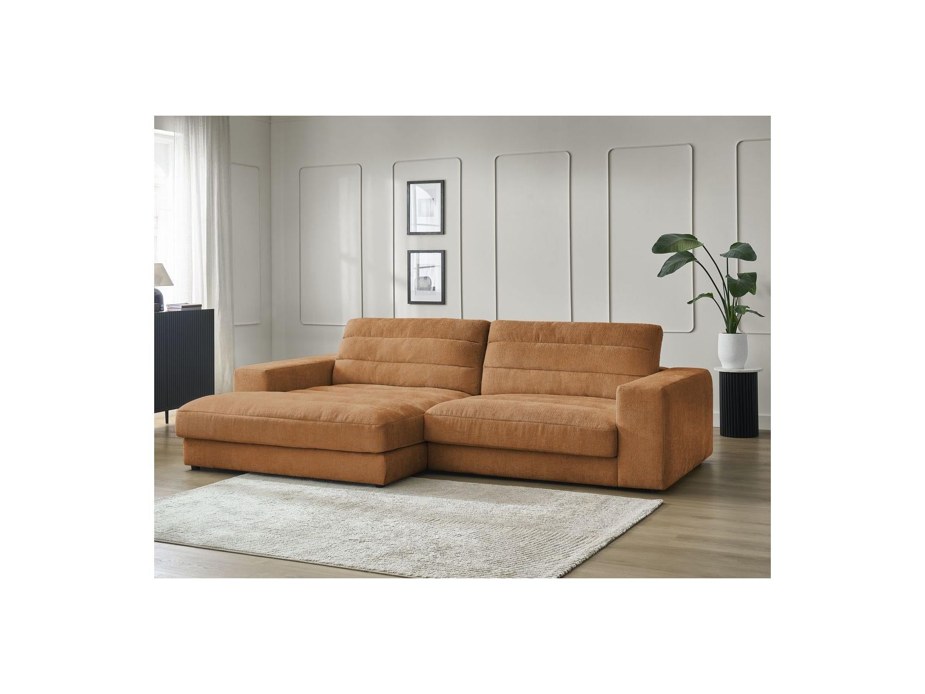 Sierra - Fixed Corner Sofa - Textured Fabric - Left-Hand Corner