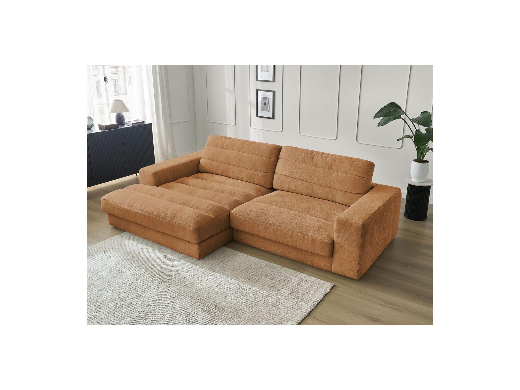 Sierra - Fixed Corner Sofa - Textured Fabric - Left-Hand Corner