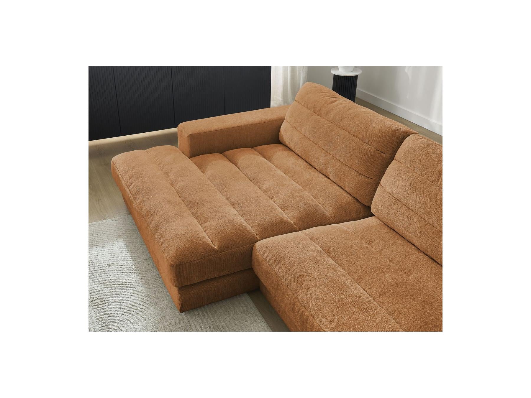 Sierra - Fixed Corner Sofa - Textured Fabric - Left-Hand Corner