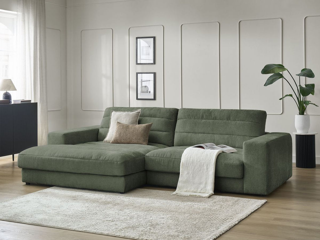 Sierra - Fixed Corner Sofa - Textured Fabric - Left-Hand Corner