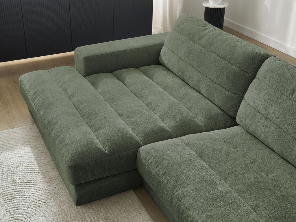 Sierra - Fixed Corner Sofa - Textured Fabric - Left-Hand Corner
