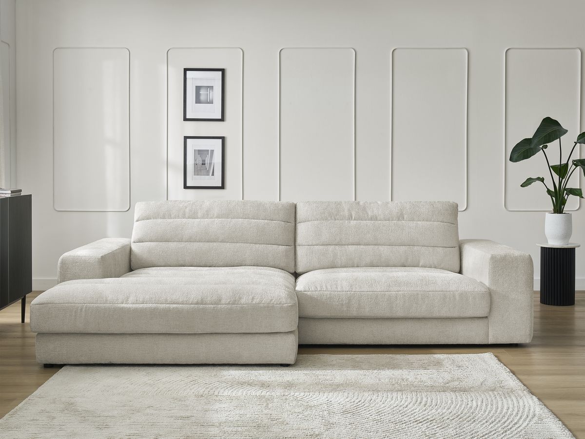 Sierra - Fixed Corner Sofa - Textured Fabric - Left-Hand Corner