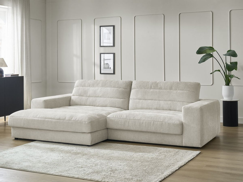 Sierra - Fixed Corner Sofa - Textured Fabric - Left-Hand Corner