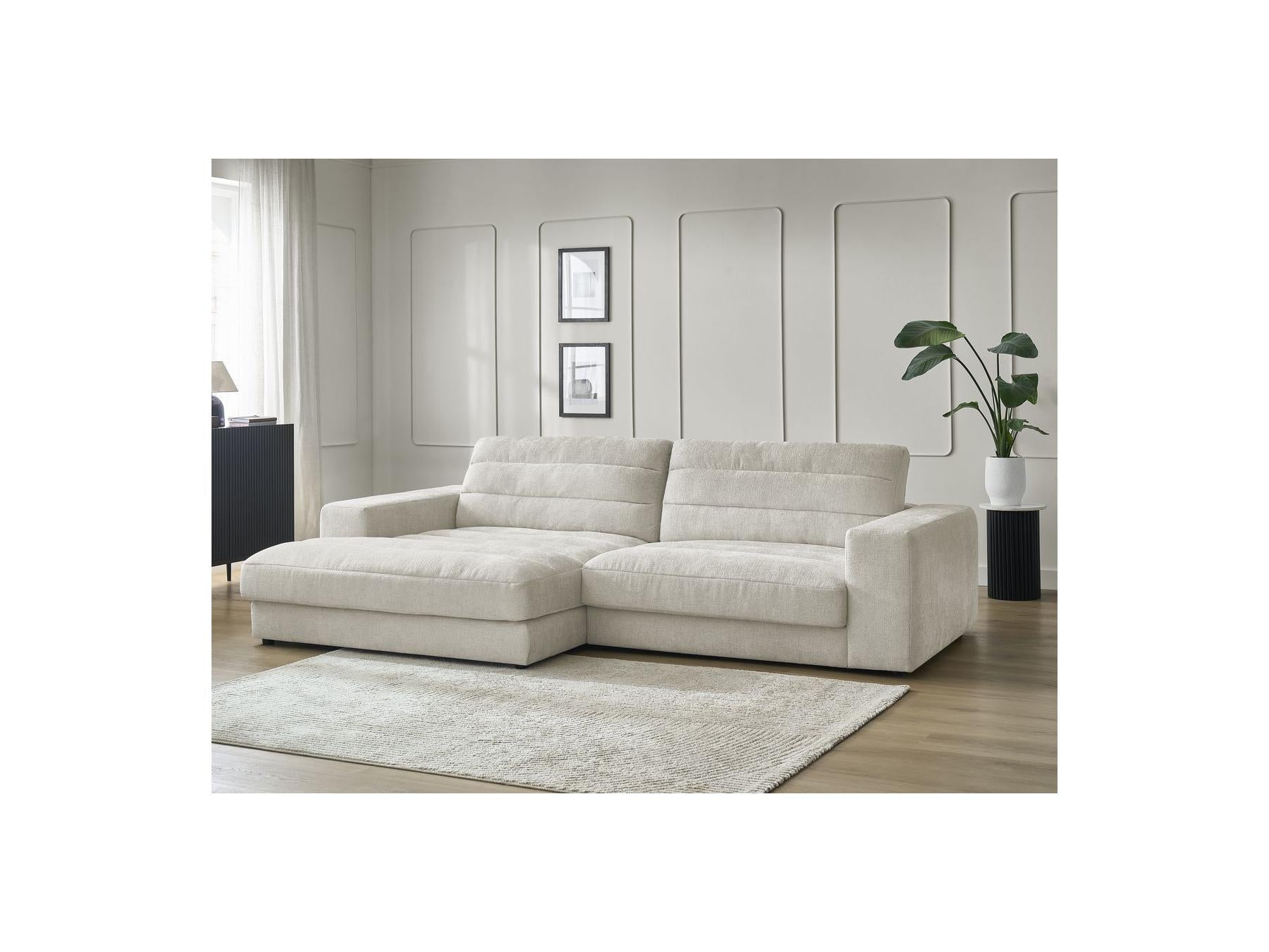 Sierra - Fixed Corner Sofa - Textured Fabric - Left-Hand Corner