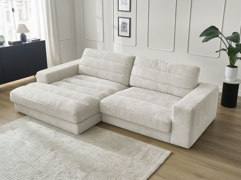 Sierra - Fixed Corner Sofa - Textured Fabric - Left-Hand Corner