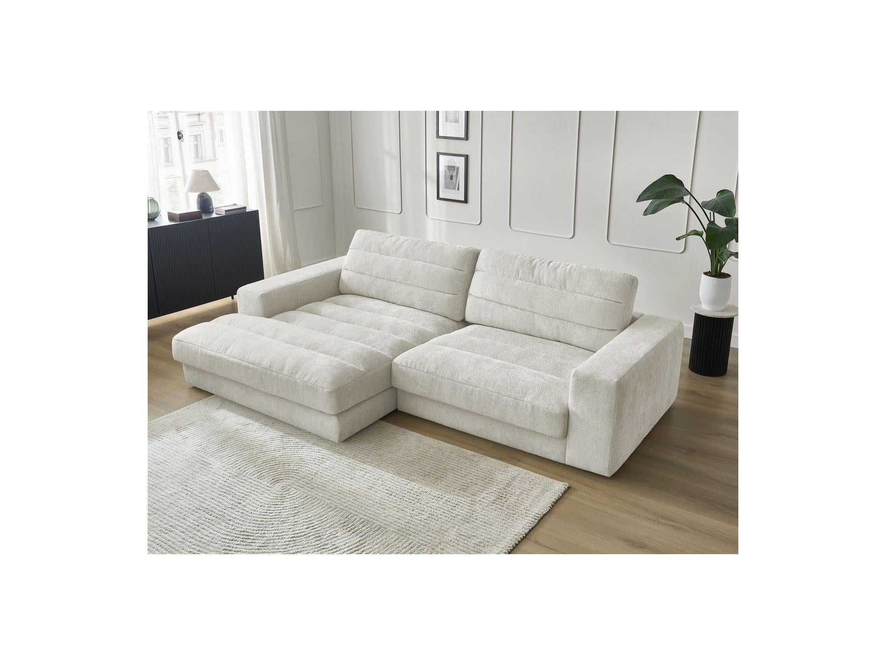 Sierra - Fixed Corner Sofa - Textured Fabric - Left-Hand Corner