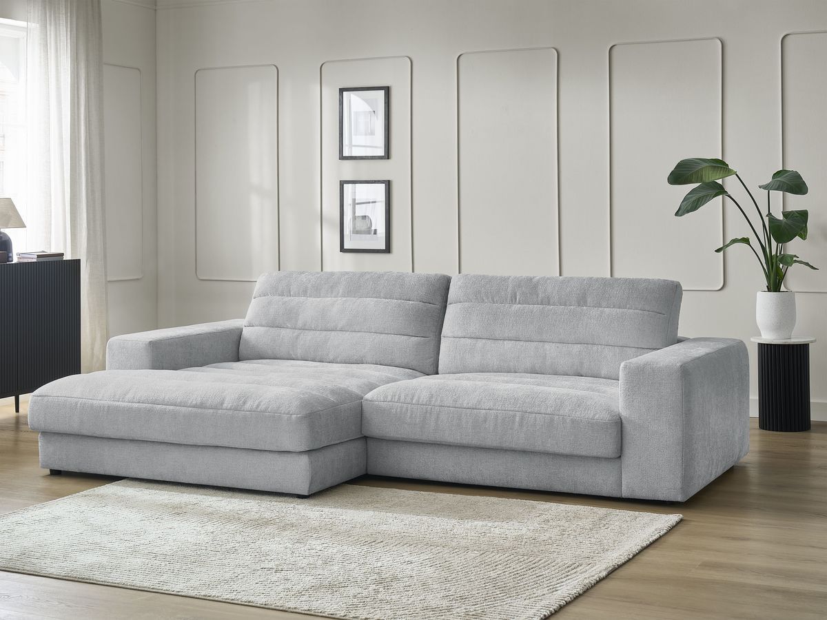Sierra - Fixed Corner Sofa - Textured Fabric - Left-Hand Corner