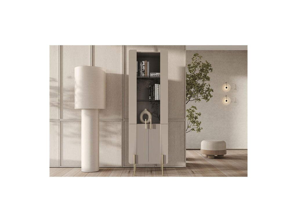 Mathilde - Mueble vitrina de 2 puertas - Patas doradas