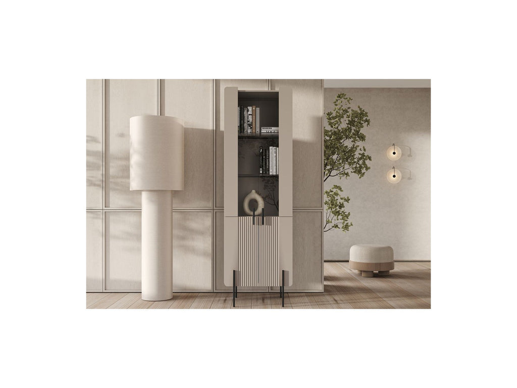 Mathilde - Mueble vitrina de 2 puertas - Patas negras