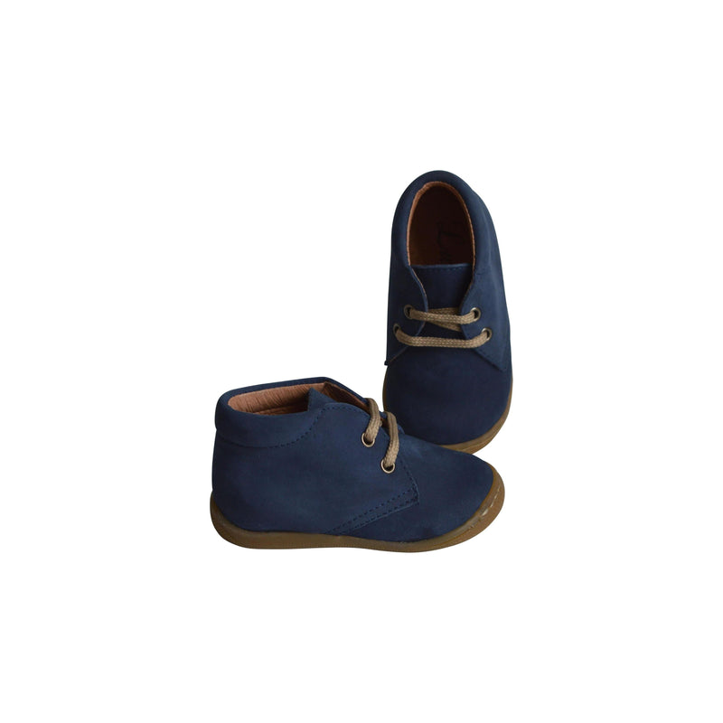 Lucien Lace-up Ankle Boots - Navy Blue Nubuck - Unisex