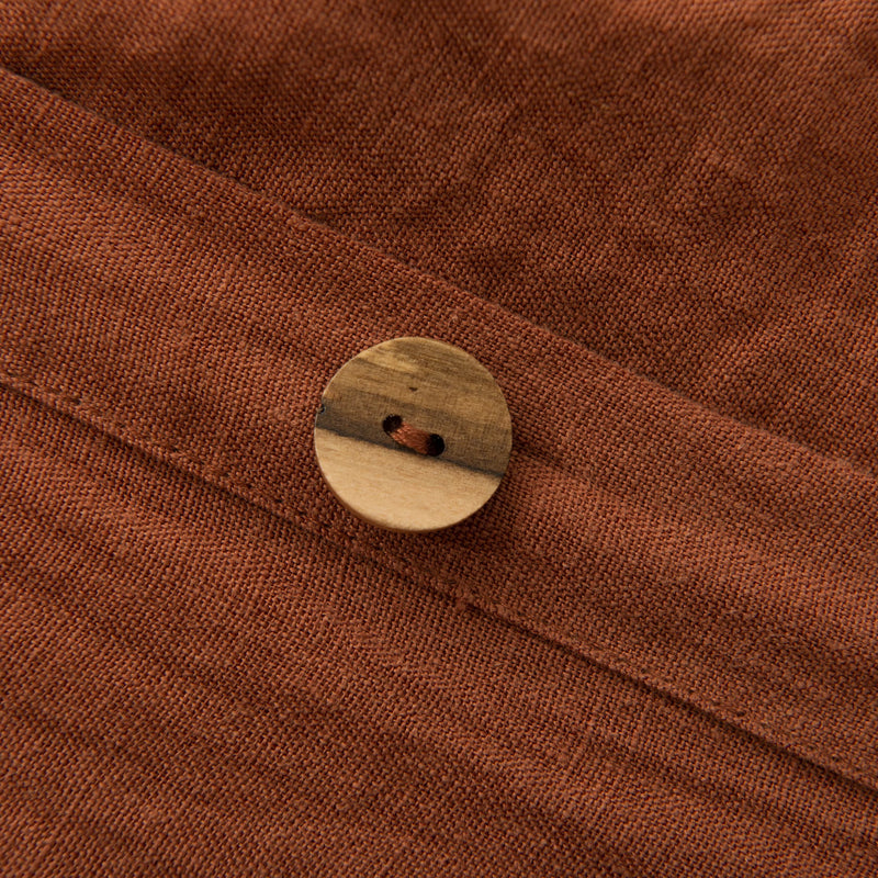 Comforter Cover 100% Linen - Terracotta